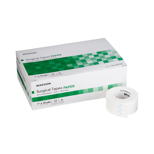 Medical Tape McKesson White 1 Inch X 10 Yard Paper NonSterile - 16-47310