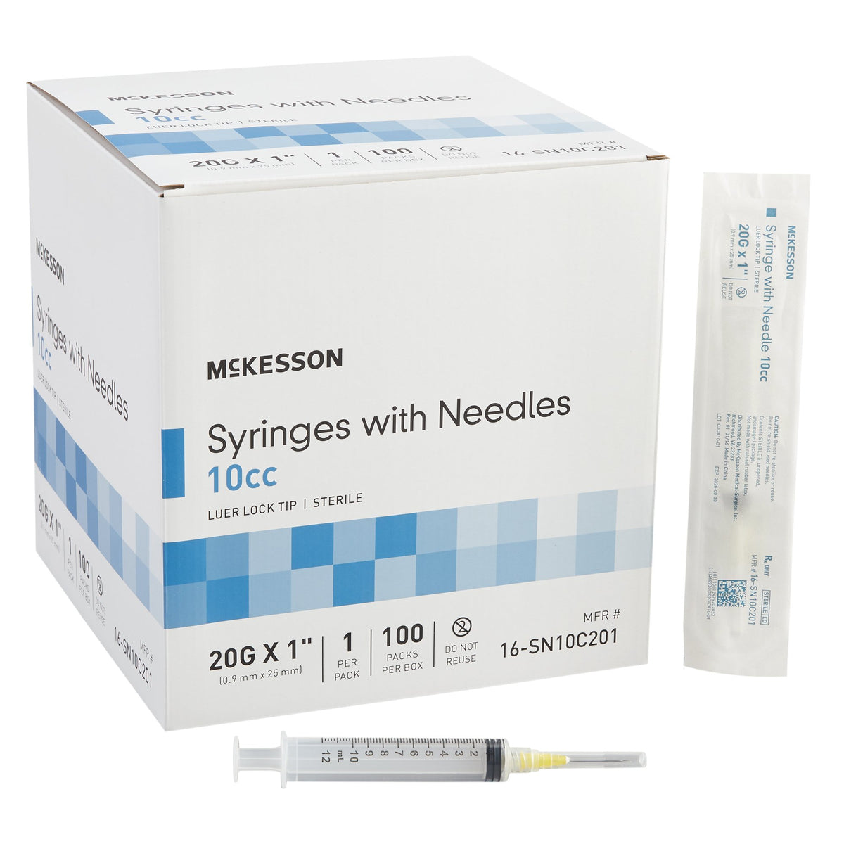 Substitute For McKesson 10mL Syringe with 20G x 1" Needle - 16-SN10C201