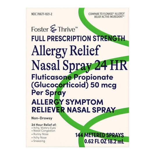 Foster & Thrive™ Allergy Relief Nasal Spray 24 HR Fluticasone Propionate 70677102102