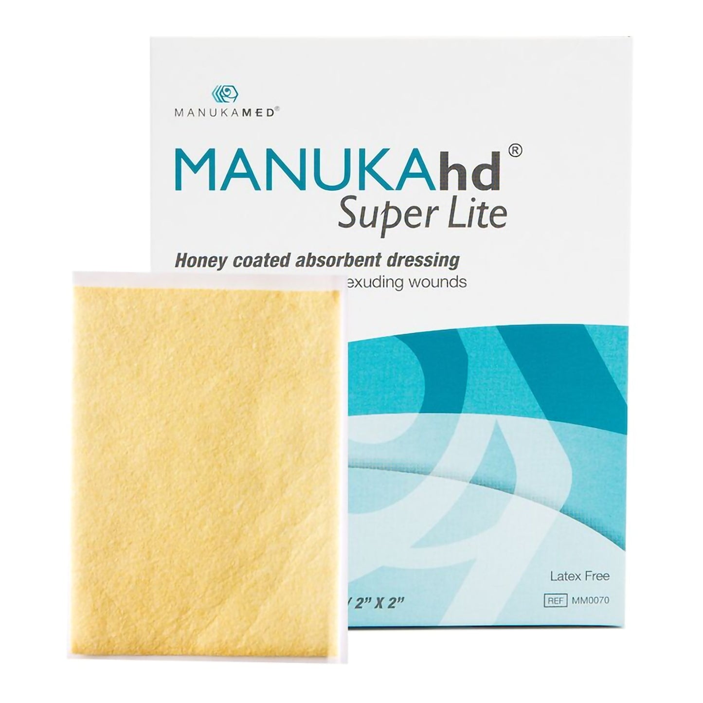 Manukamed MANUKAhd Super Lite Honey Impregnated Wound Dressing, 2 x 2 Inch MM0070, Box of 10