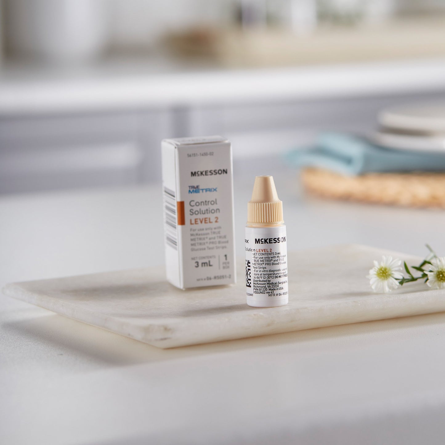 McKesson True Metrix Blood Glucose Testing, Control Solution, 3 mL, Level 2 06-R5051-2