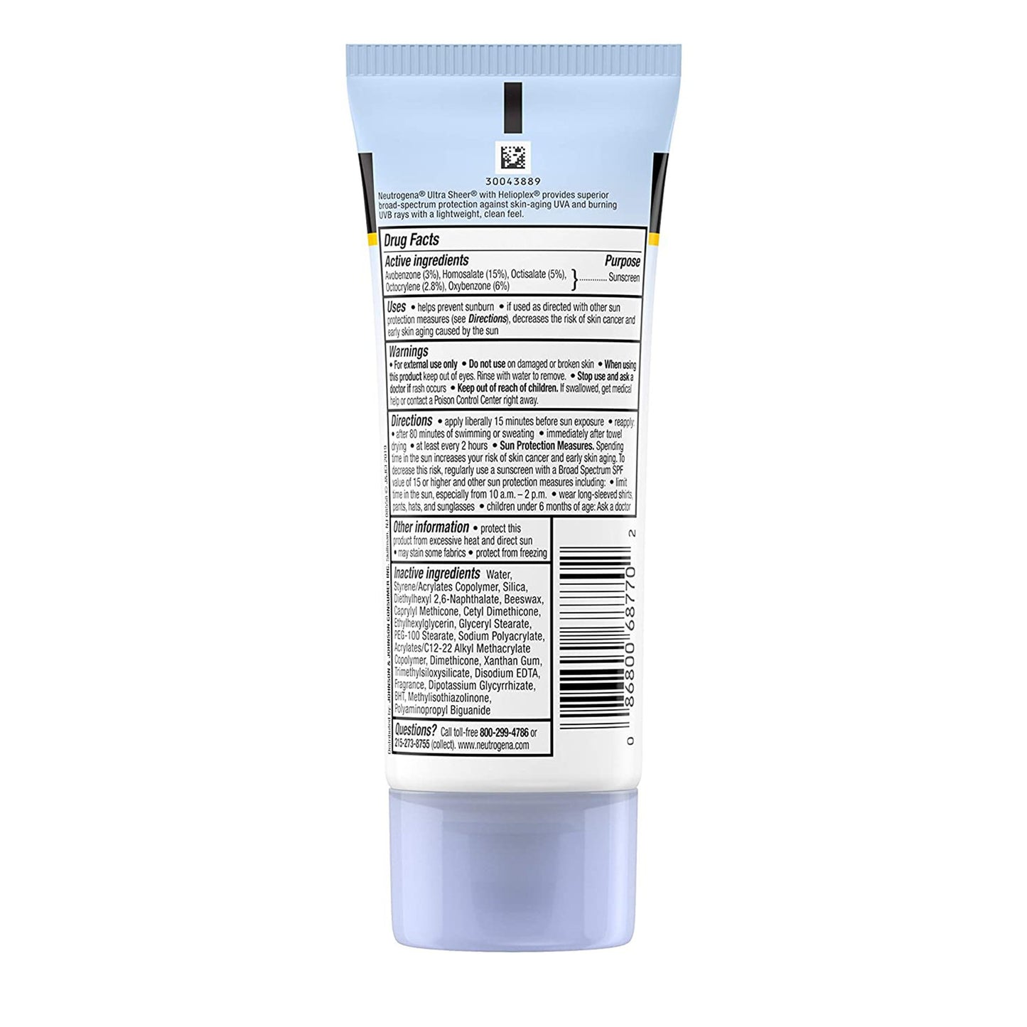 Neutrogena® Ultra Sheer Sunblock Tube 686877000