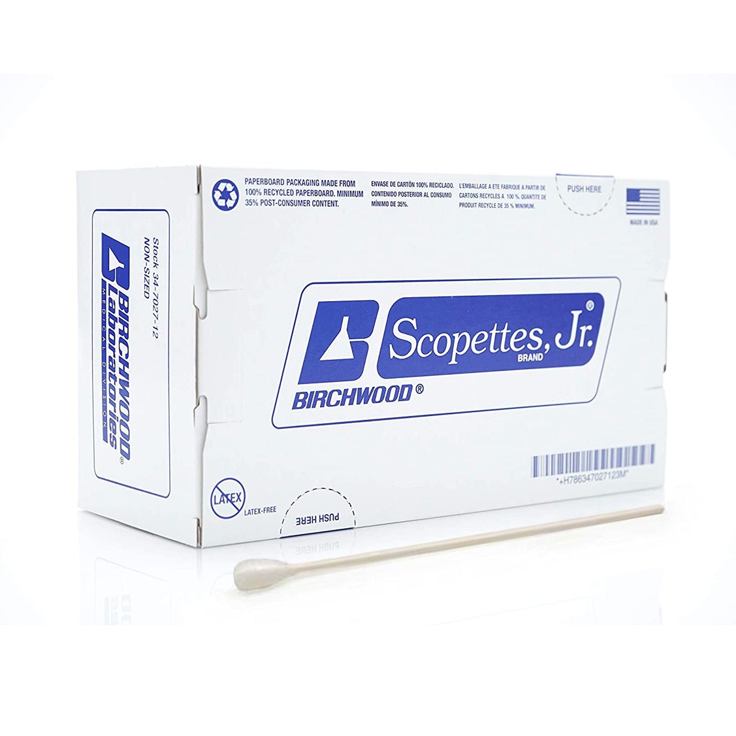 Scopettes® Jr. OB/GYN Swabstick, 8 Inch Length 34-7021-12