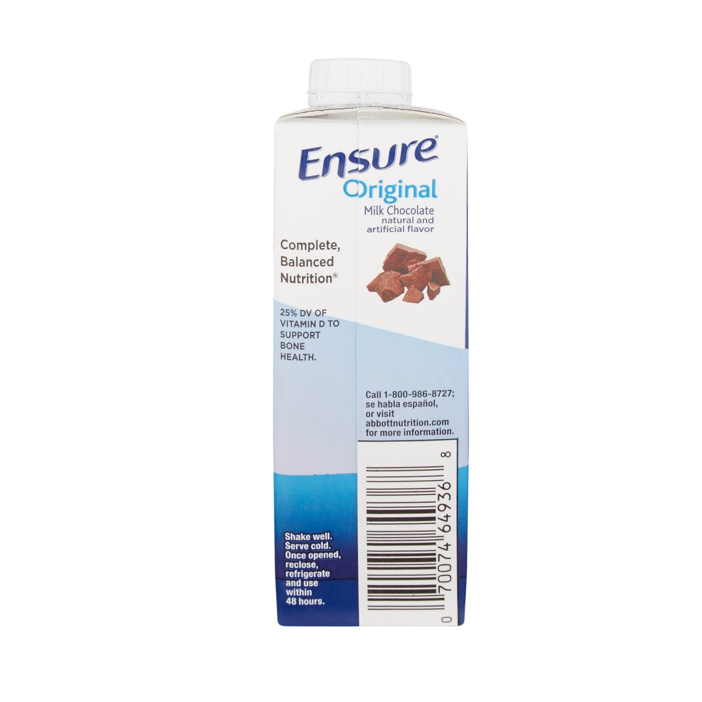 Ensure® Original Therapeutic Nutrition Shake, Chocolate, 8-ounce carton 64937