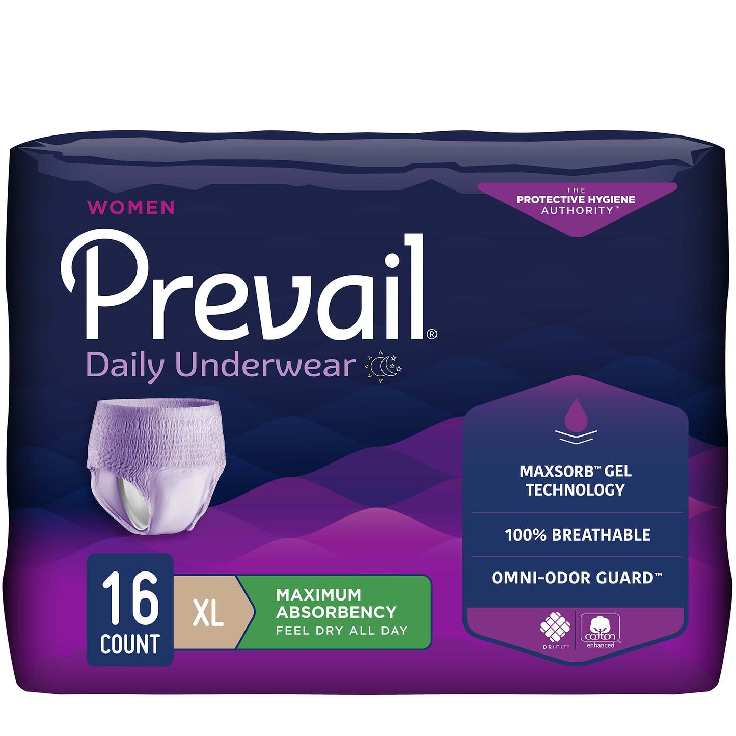 Prevail® Daily Absorbent Underwear, X-Large, Lavender | PWC-514/1 Medsitis.com_Medsitis_Medical_Supply_1