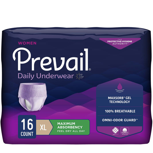Prevail® Daily Absorbent Underwear, X-Large, Lavender | PWC-514/1 Medsitis.com_Medsitis_Medical_Supply_1