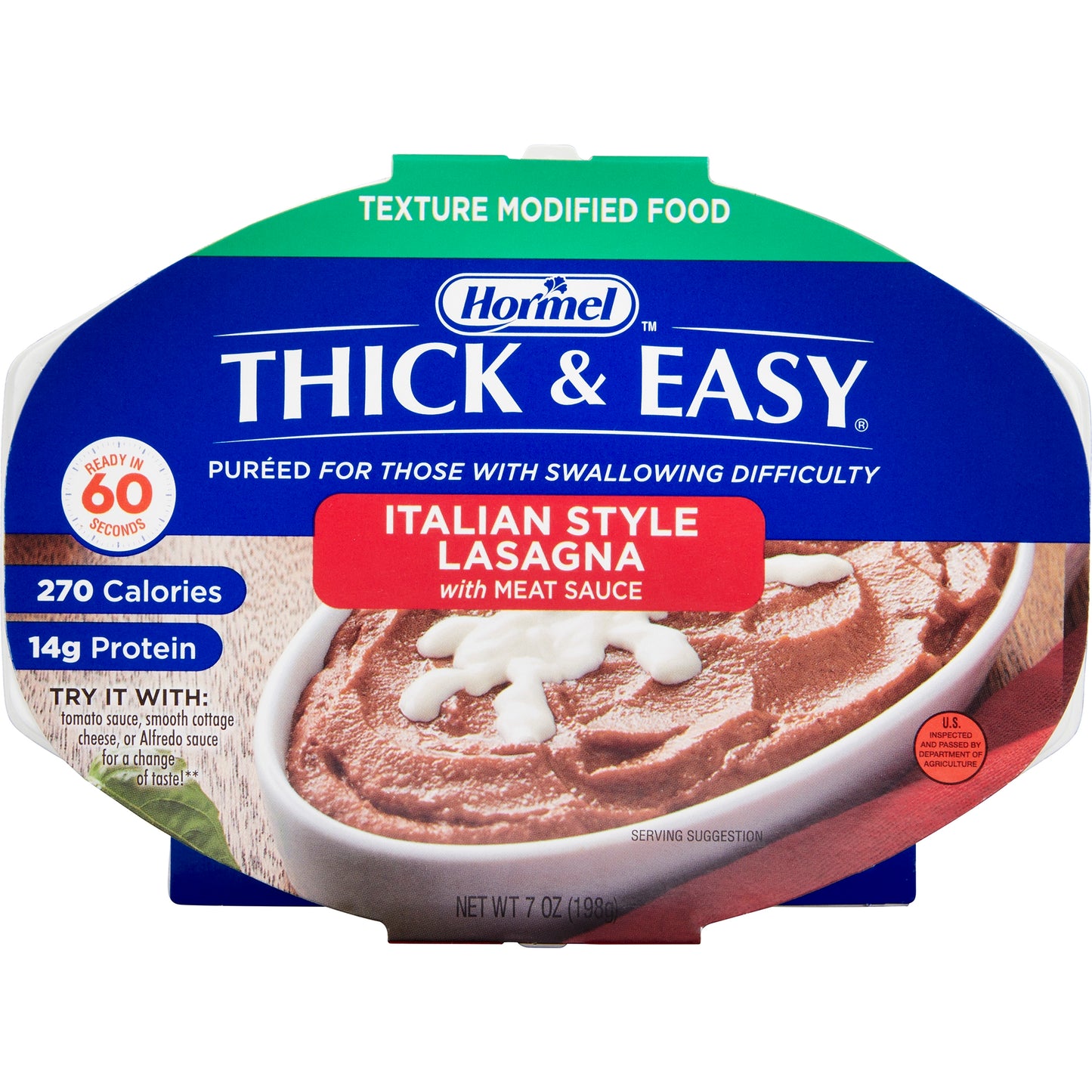 Thick & Easy® Purées Italian Style Beef Lasagna Purée Thickened Food 160744