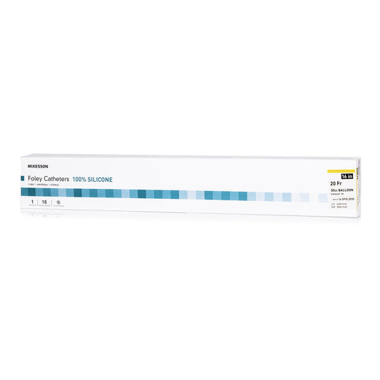 Foley Catheter McKesson 2-Way Standard Tip 30 cc Balloon 20 Fr. Silicone - 16-SFOL3020