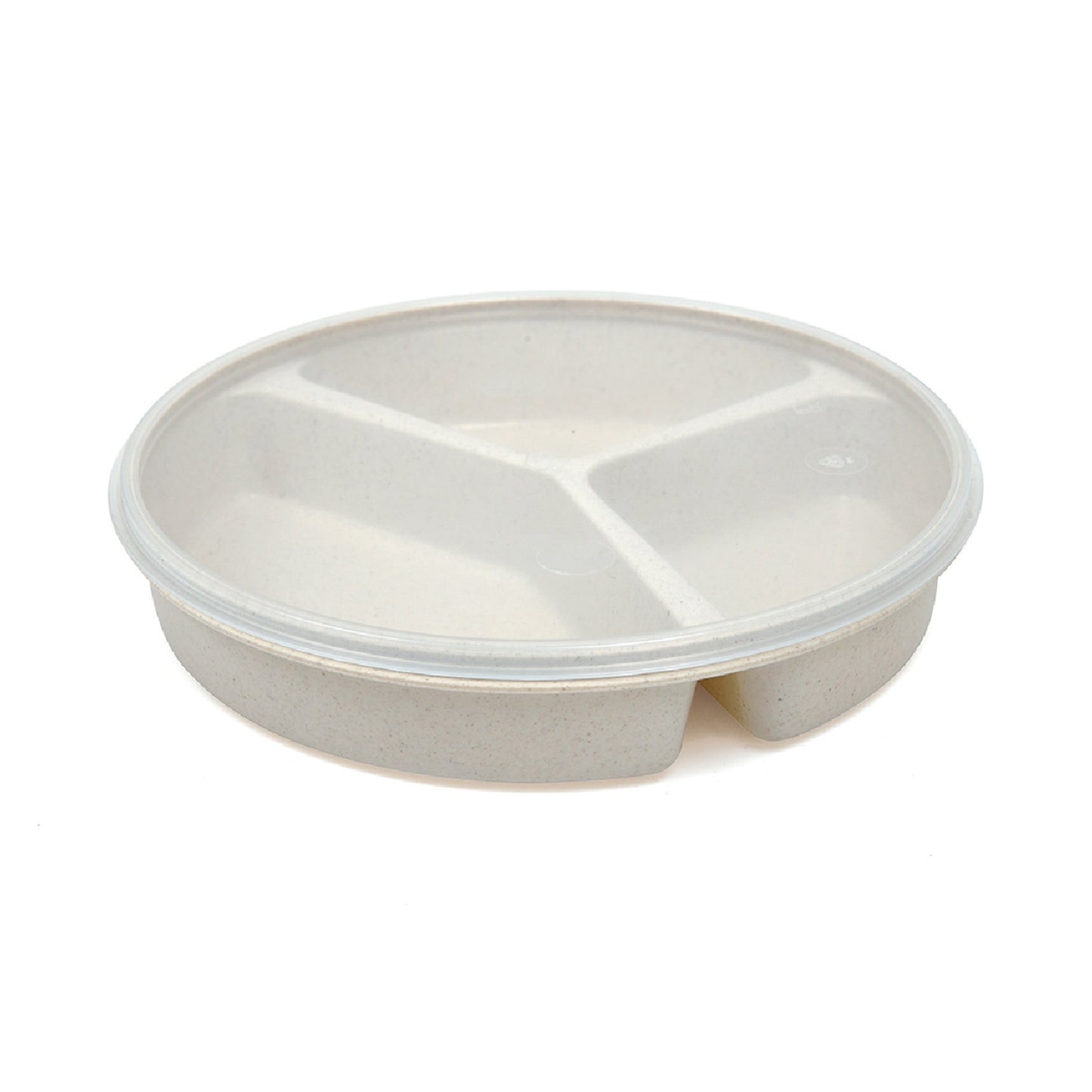 Partitioned Scoop Dish Maddak Sandstone Reusable Plastic 8-1/4 Inch Diameter - 745270000