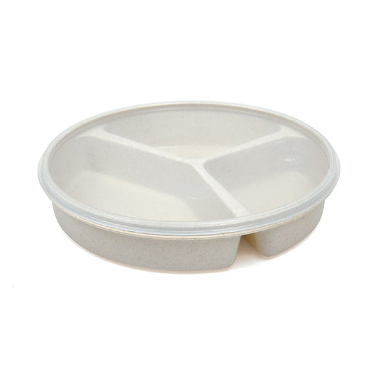 Partitioned Scoop Dish Maddak Sandstone Reusable Plastic 8-1/4 Inch Diameter - 745270000