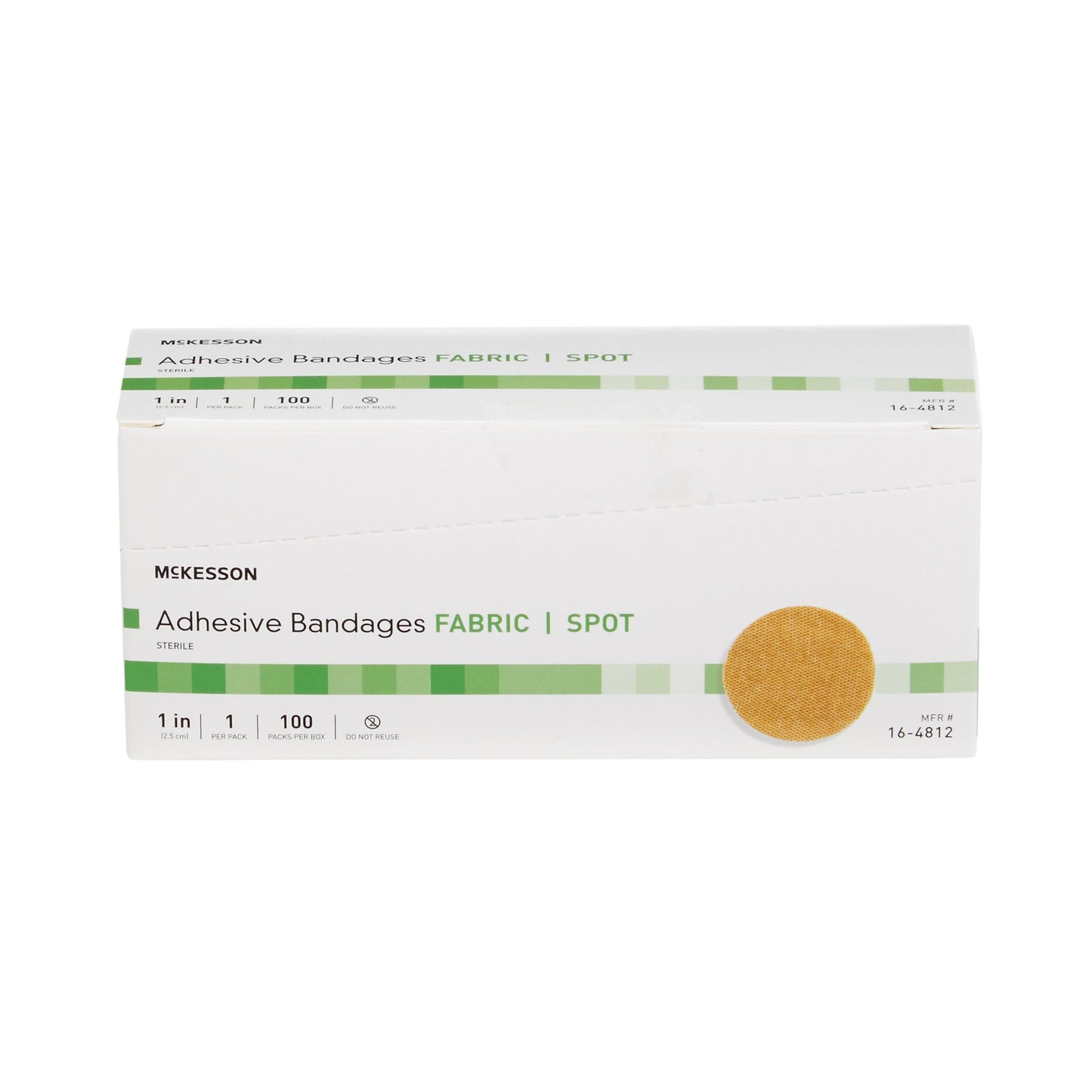 McKesson Round Tan Adhesive Spot Bandage, 1 Inch 16-4812