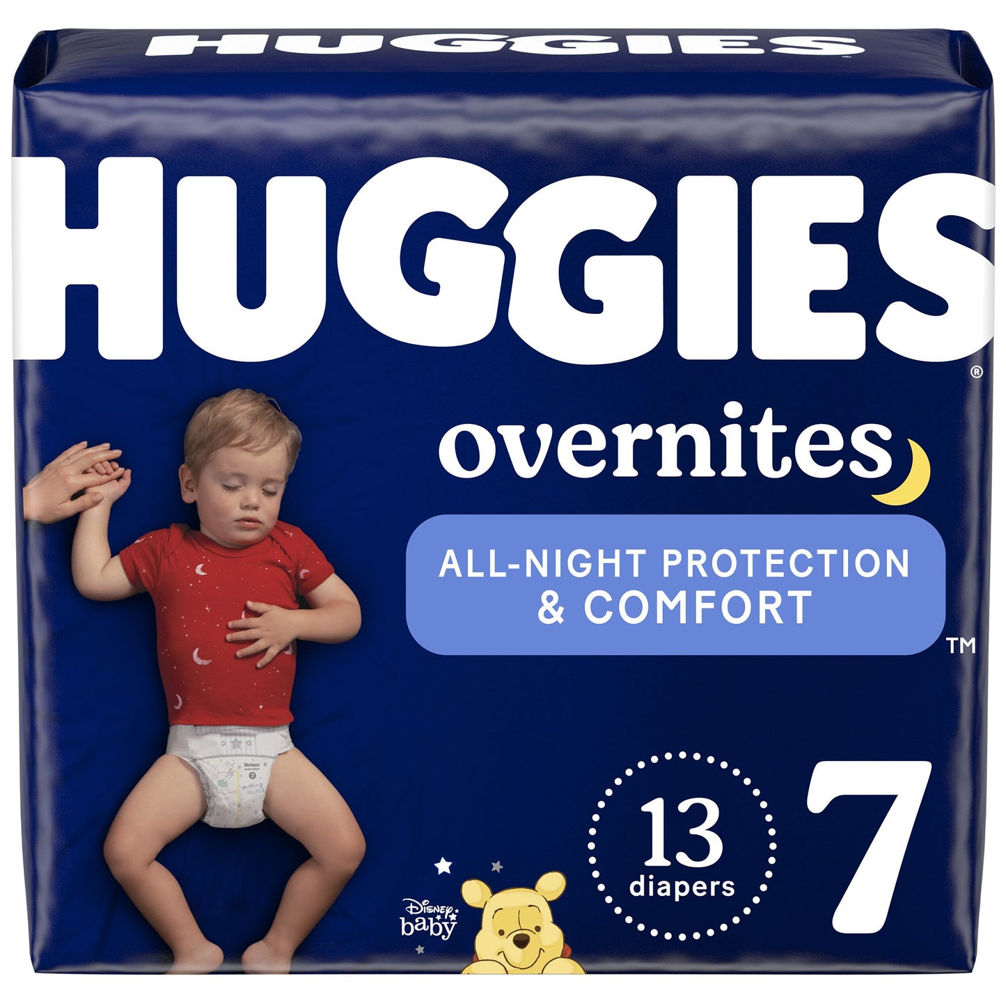 Unisex Baby Diaper Huggies® Overnites Size 7 Disposable Heavy Absorbency 54918