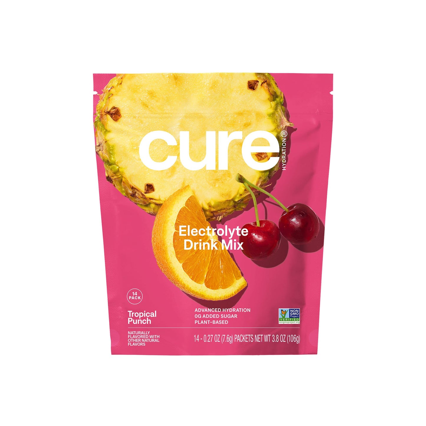 Cure Electrolyte Drink Mix, Tropical Punch, 7.7-gram Packets HM1011