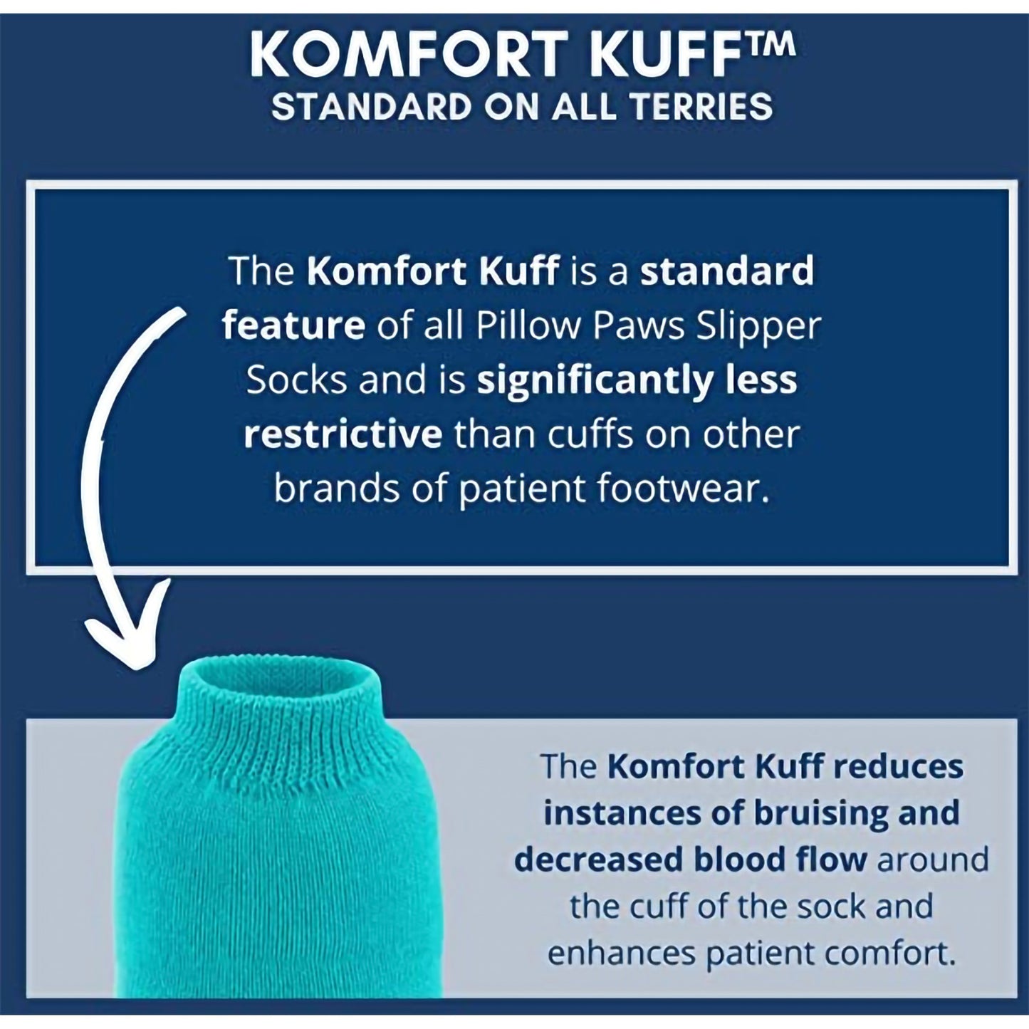 Pillow Paws® Ankle High Double Imprint Terries™ Slipper Socks, 3X-Large 1099-001