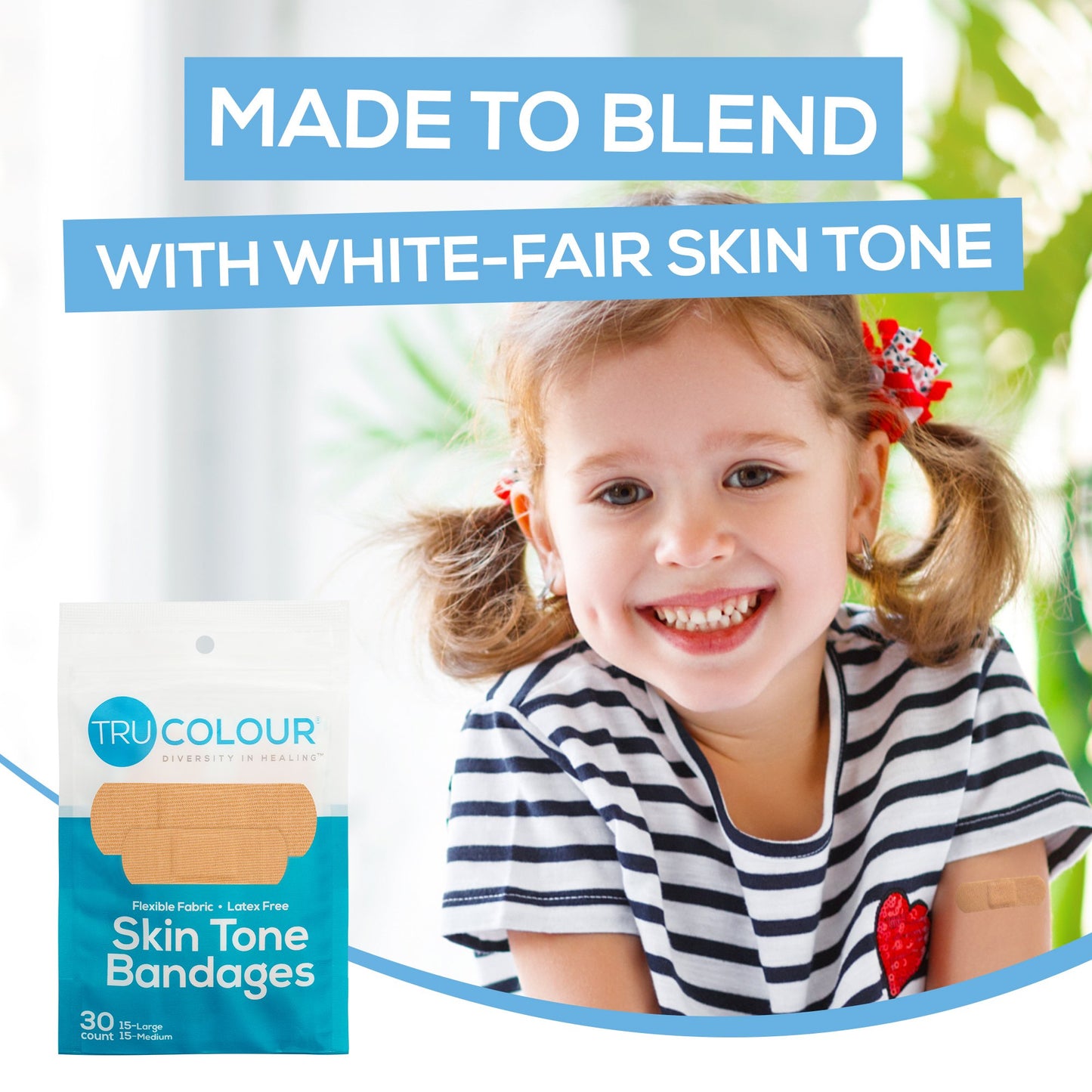 Tru-Colour Skin Tone Adhesive Bandages for Fair Skin Tone Shades TCB-161