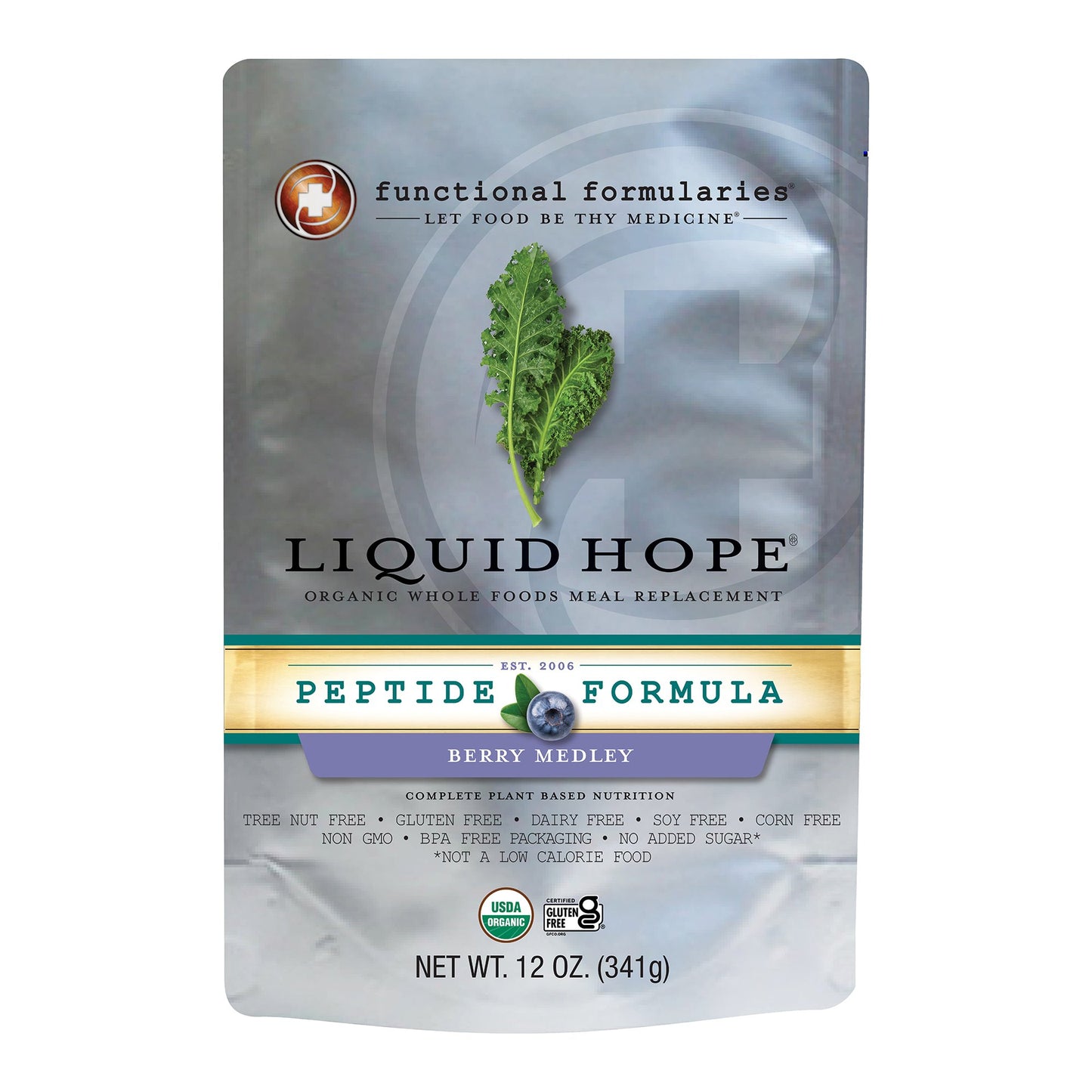 Oral Supplement Liquid Hope® Peptide Formula Berry Medley Flavor Liquid 12 oz. Pouch 212505