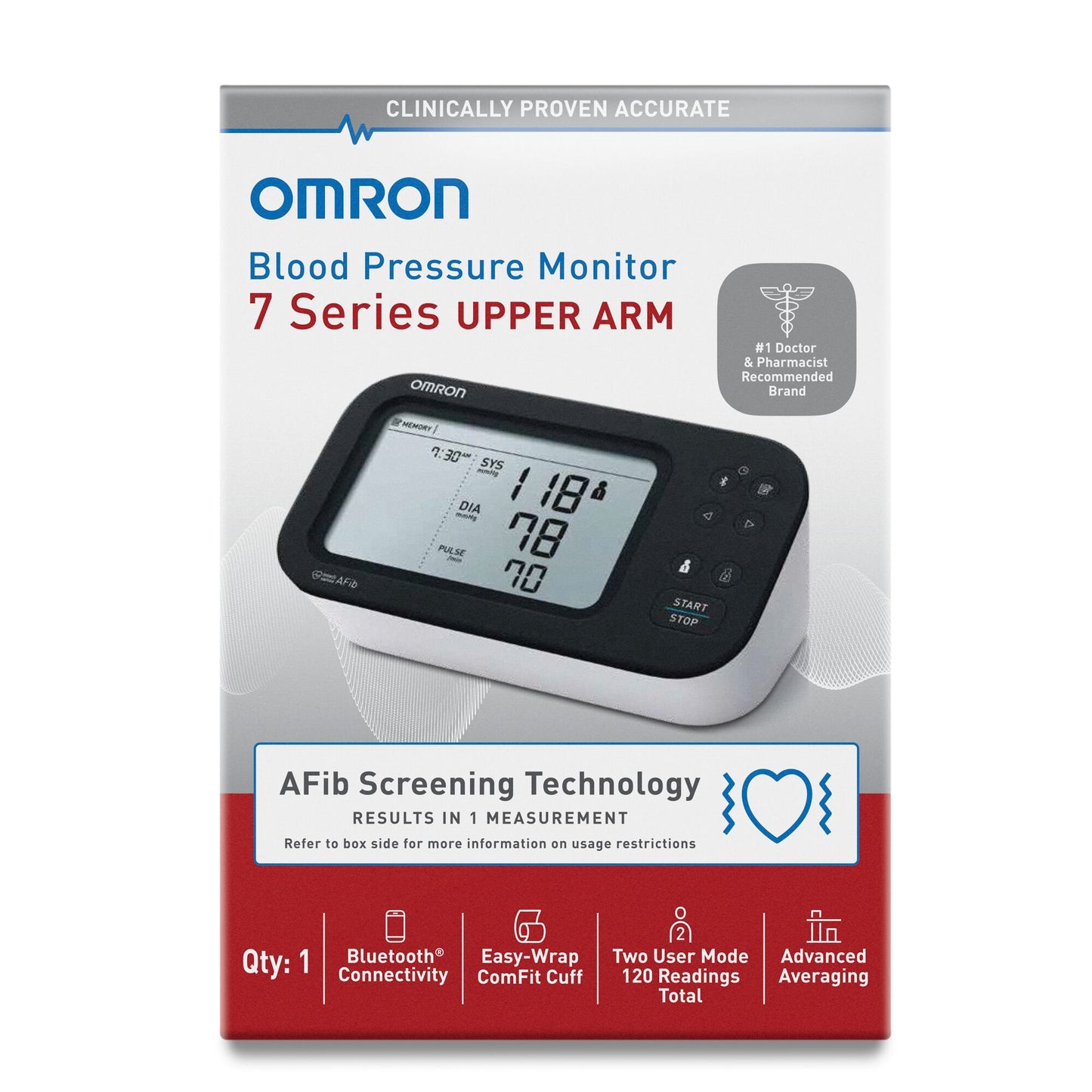Digital Blood Pressure Monitor Omron 7 Series® Adult Cuff Nylon Cuff 9 to 17 Inch Desk Model BP7360