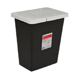 RCRA Waste Container SharpSafety™ Black Base 26 H X 12-3/4 D X 18-1/4 W Inch Horizontal Entry 18 Gallon - 8617RC