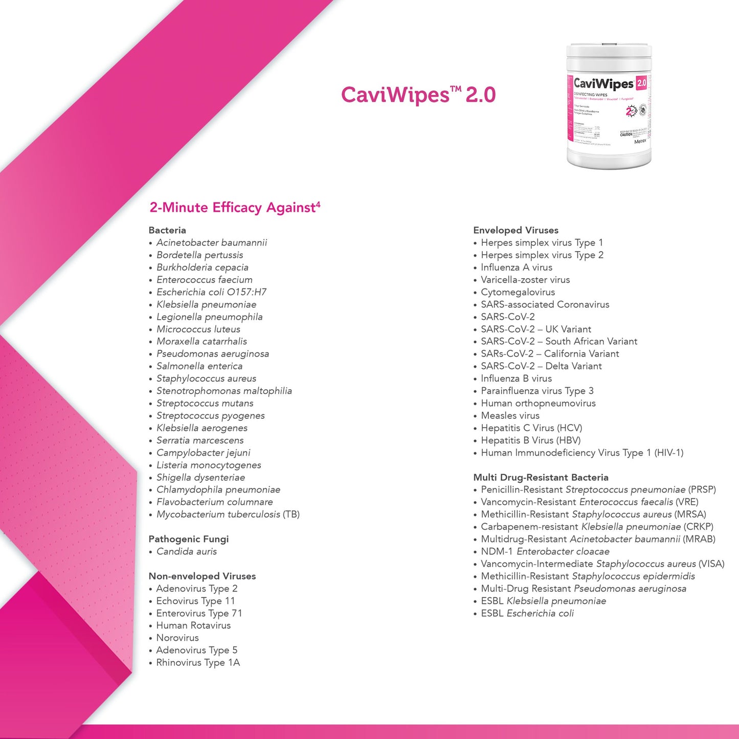 CaviWipes™ 2.0 Disinfecting Wipes, Extra Large, 65 ct. 14-1150