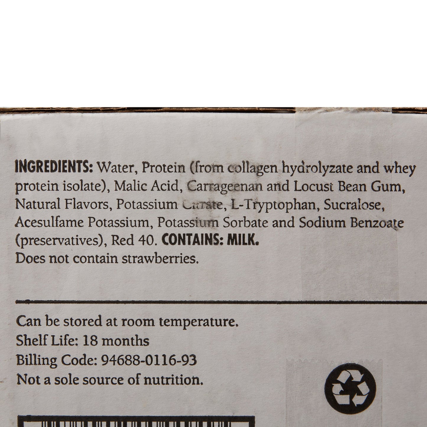 Gelatein® 20 Fruit Punch High Protein Gelatin, 4-ounce cup 11693