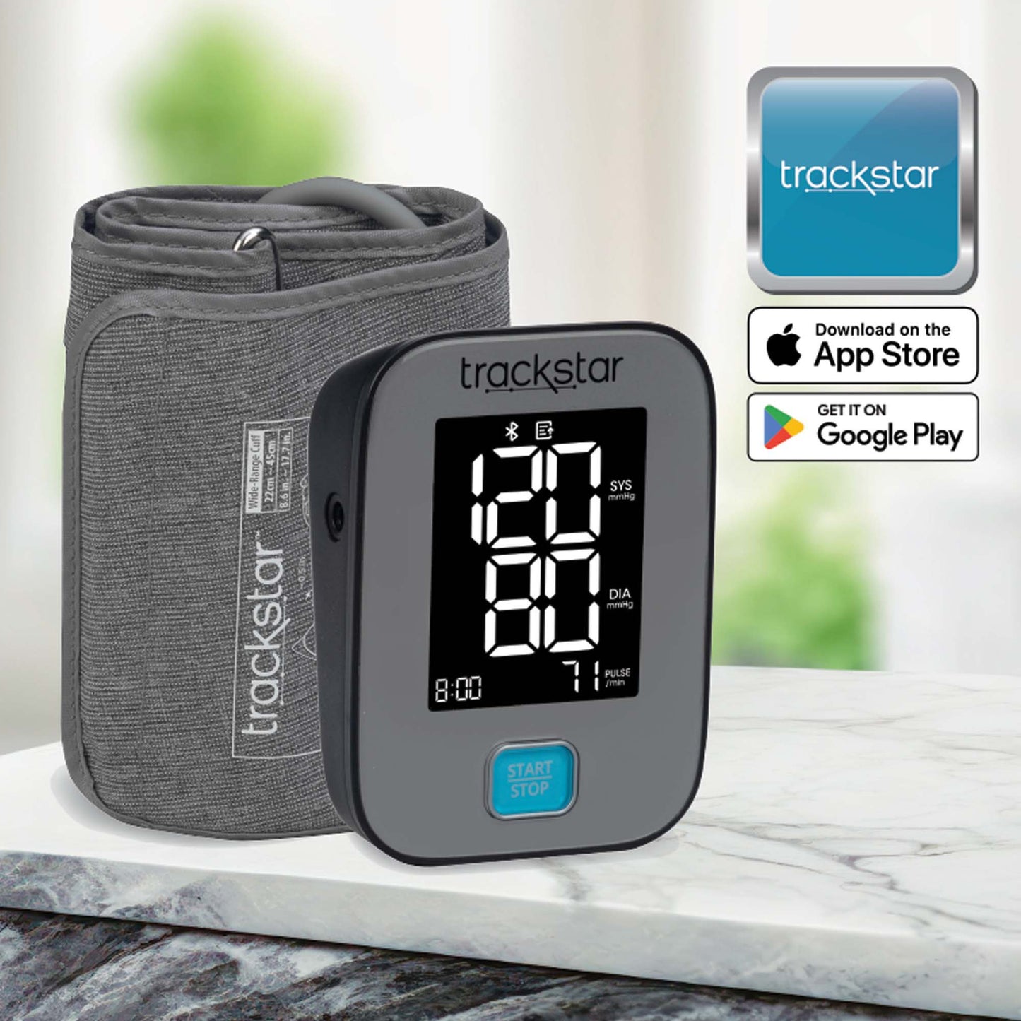 Digital Blood Pressure Monitor RPM Pro™ Adult Cuff Cloth Fabric Cuff 8.6 to 17.7 inch Circumference Mobile 302-2110B