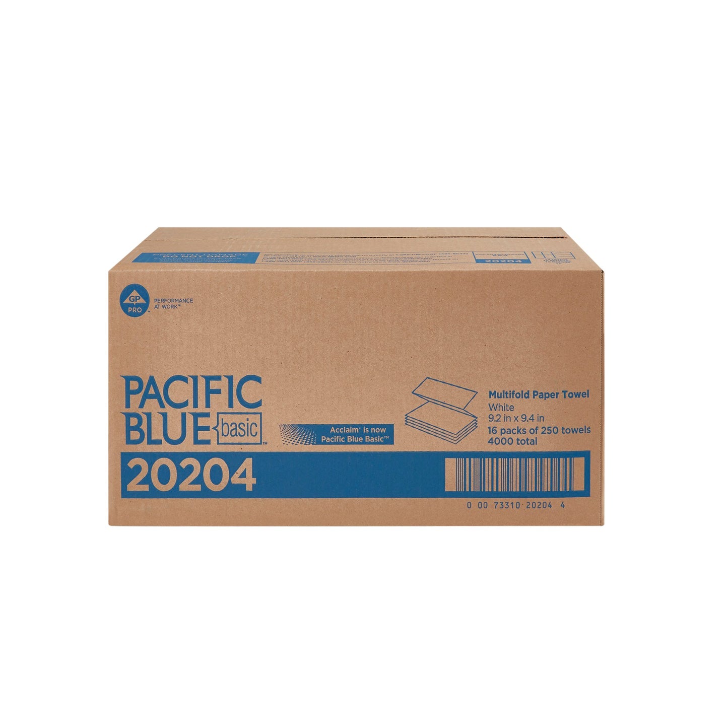 Pacific Blue Basic™ Multi-Fold Paper Towel, 250 per Pack 20204