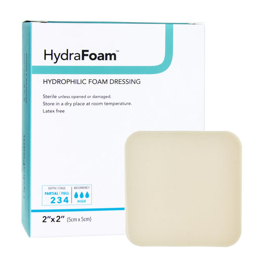 Foam Dressing HydraFoam™ 2 X 2 Inch Without Border Waterproof Backing Nonadhesive Square Sterile - 00294E