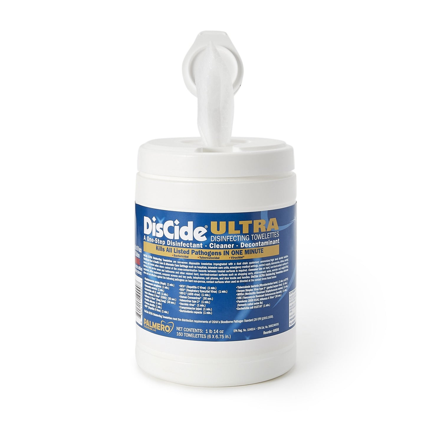 DisCide® Ultra Disinfecting Towelettes, 160 count 60DIS