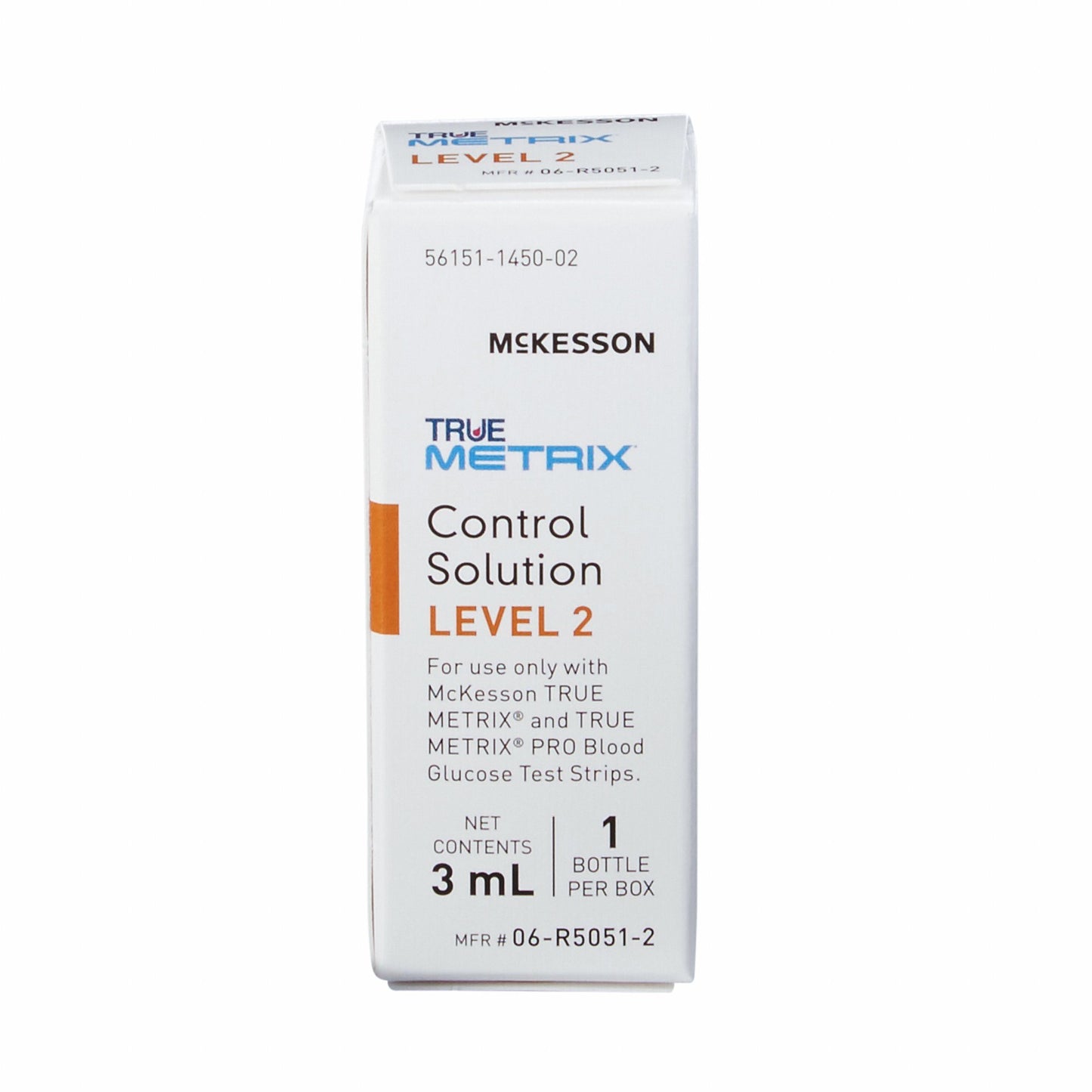 McKesson True Metrix Blood Glucose Testing, Control Solution, 3 mL, Level 2 06-R5051-2