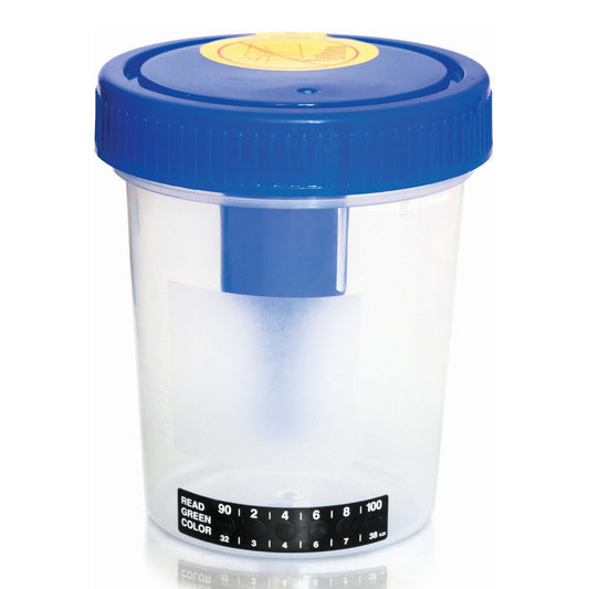 Urine Specimen Container with Integrated Transfer Device McKesson 120 mL (4 oz.) Screw Cap Patient Information Sterile - 16-UCC4