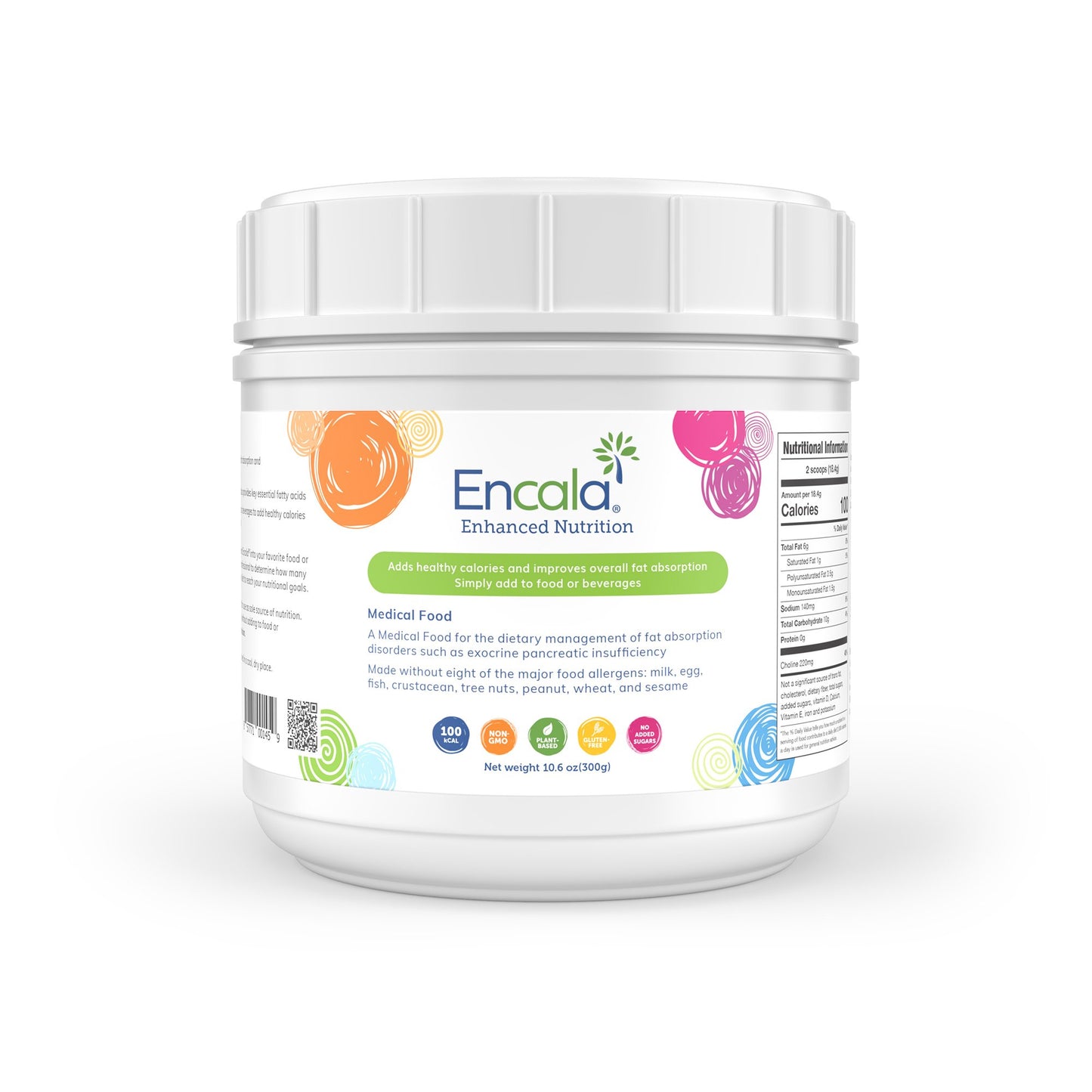 Oral Supplement Encala® Unflavored Powder 10.6 oz. Canister - 7006