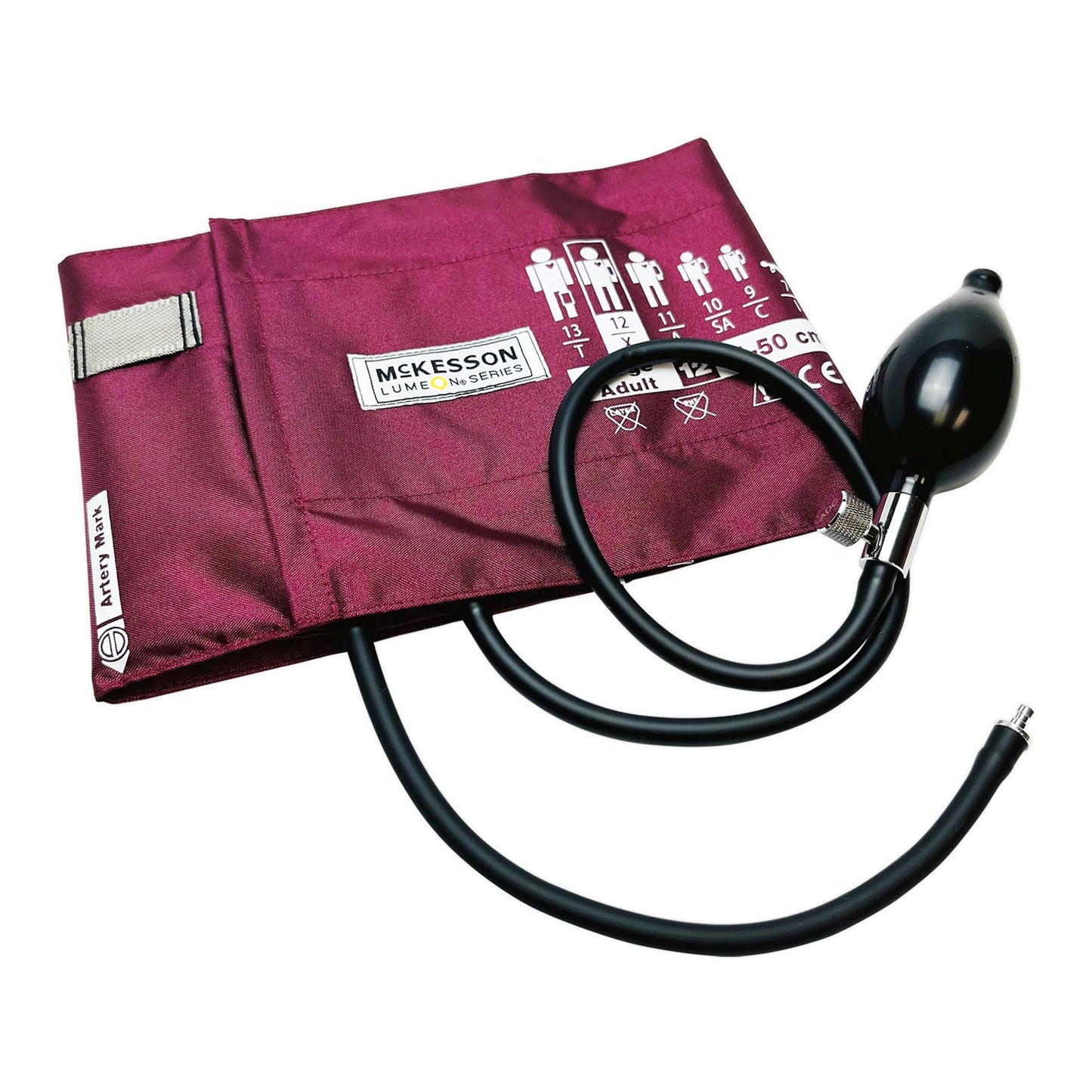 Reusable Blood Pressure Cuff and Bulb McKesson LUMEON™ 34 to 50 cm Arm Nylon Cuff Large Adult Cuff - 01-865-12XBDGM