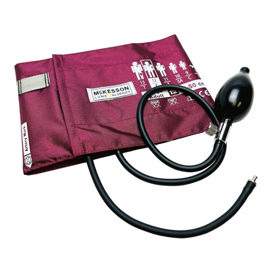 Reusable Blood Pressure Cuff and Bulb McKesson LUMEON™ 34 to 50 cm Arm Nylon Cuff Large Adult Cuff - 01-865-12XBDGM