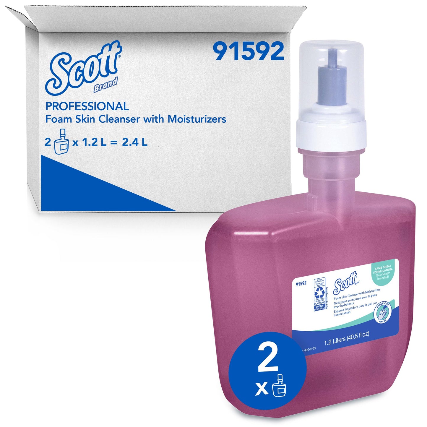 Kimberly Clark Kleenex Soap 1200 mL Dispenser Refill Bottle 91592, Case of 2