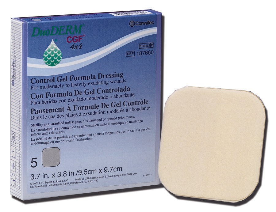 Hydrocolloid Dressing DuoDERM® CGF® Foam Backing 6 X 8 Inch Rectangle Hydrocolloid - 187643