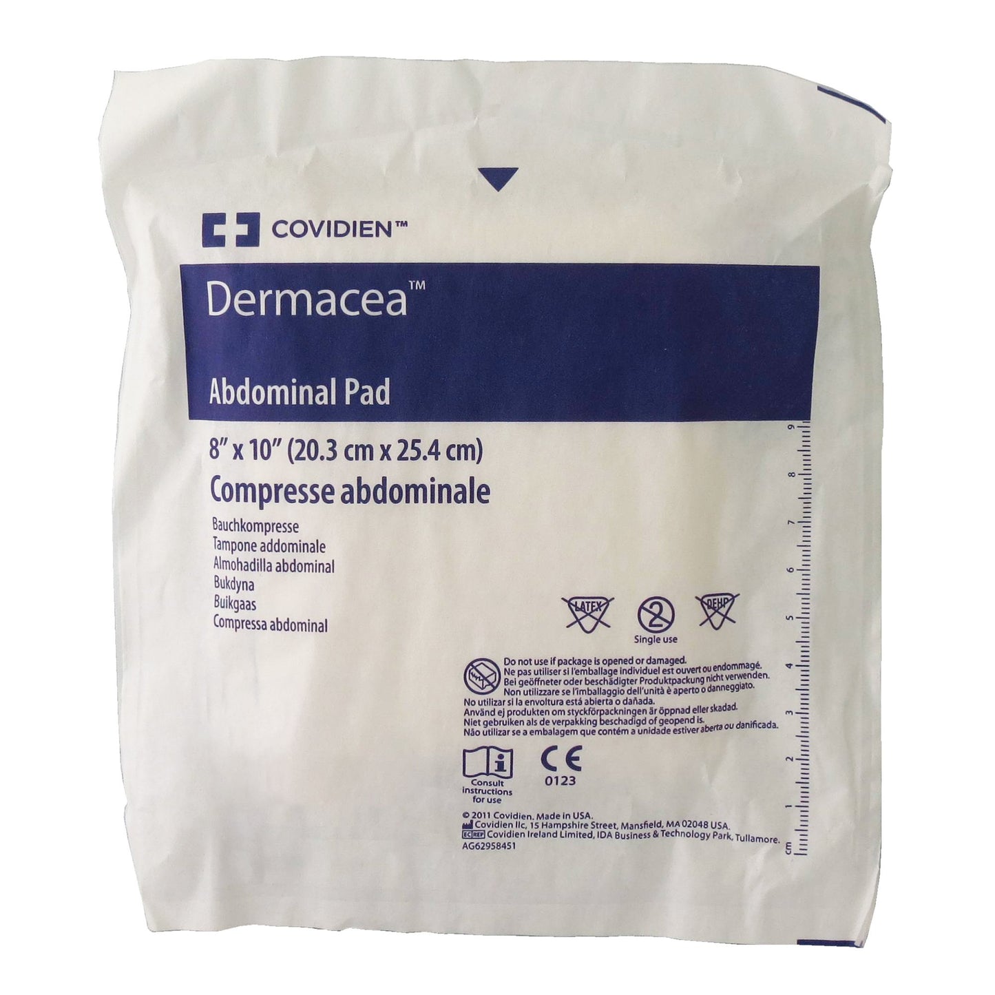 Dermacea™ Abdominal Pad, 8 x 10 Inch 6198D