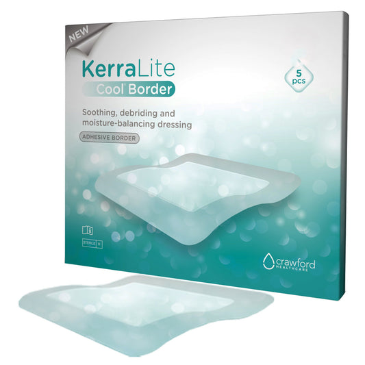 Hydrogel Wound Dressing KerraLite Cool® Border Sheet 4 X 4 Inch Sterile - CWL1008