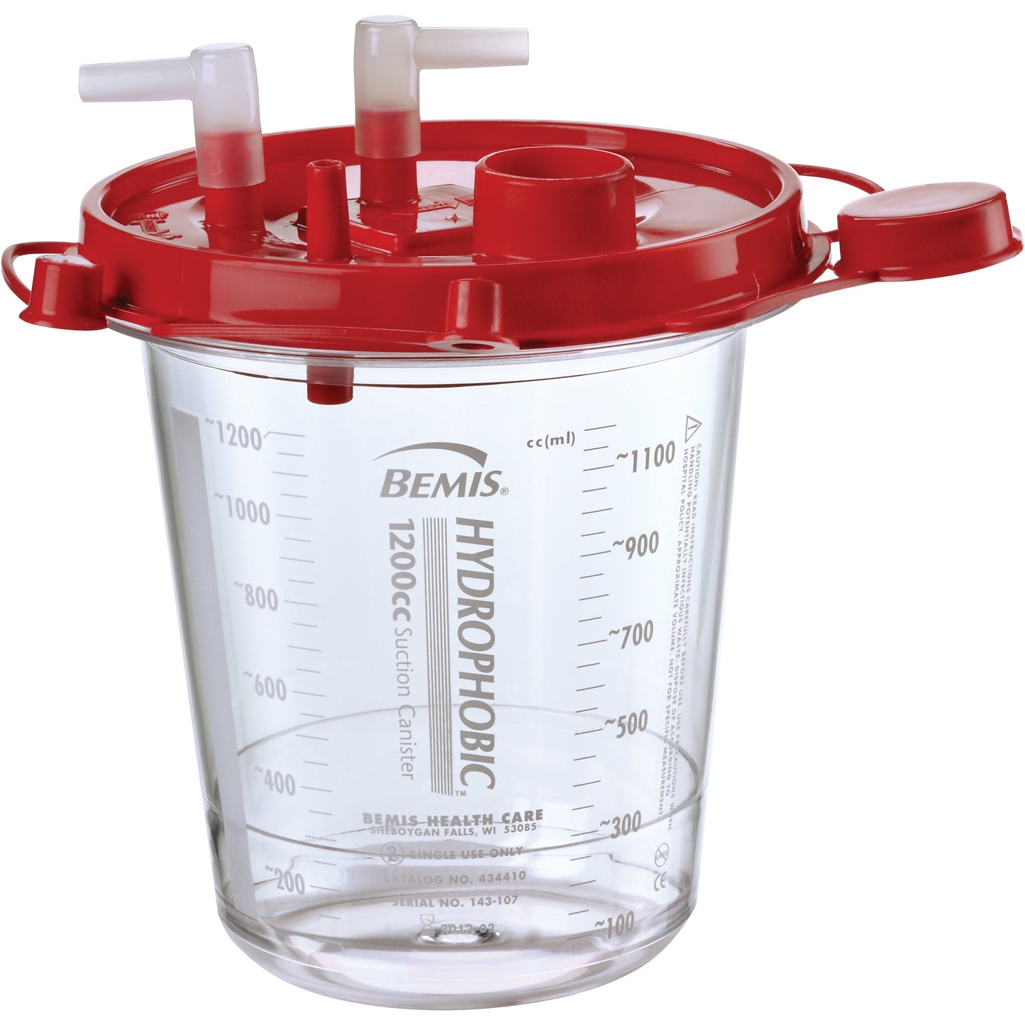 Hi-Flow™ Rigid Suction Canister for use with Bemis Quick-Drain™ Systems, 1200 mL 434410