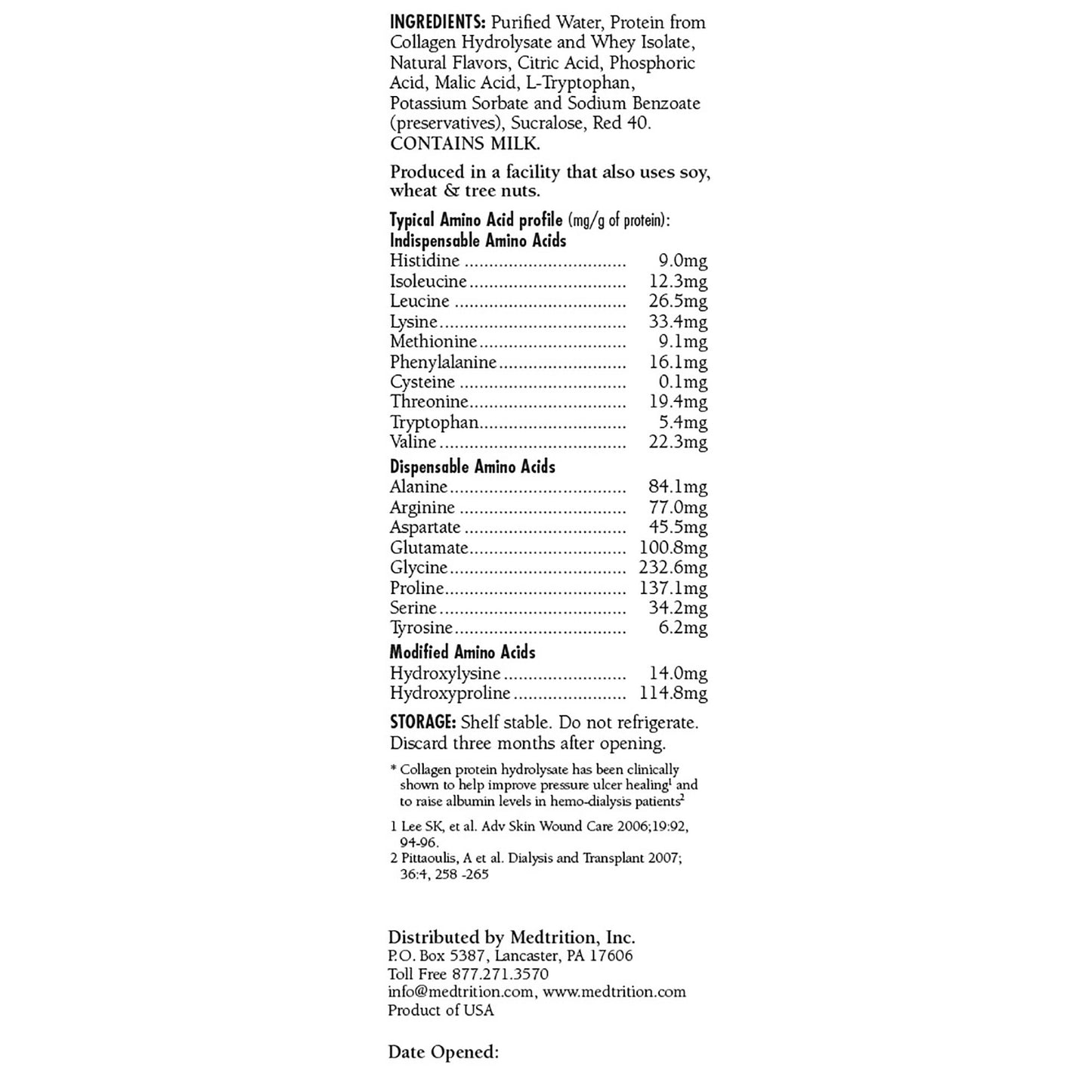 ProSource NoCarb™ Berry Punch Collagen and Whey Protein Formula, 32-ounce Bottle 11535