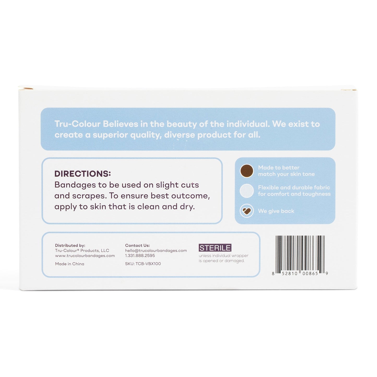 TruColour® Beige / Olive / Brown / Dark Brown Adhesive Strip, 1 x 3 Inch TCB-VBX100