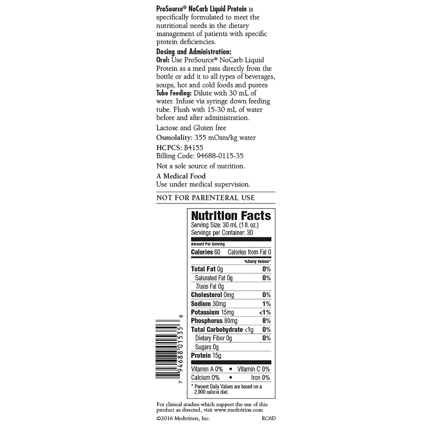 ProSource NoCarb™ Berry Punch Collagen and Whey Protein Formula, 32-ounce Bottle 11535
