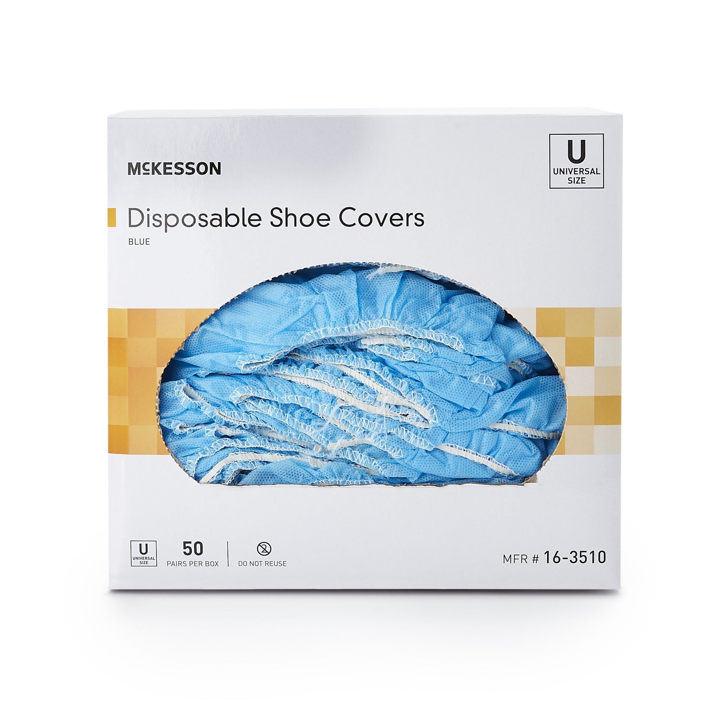 McKesson Shoe Cover, One Size Fits Most Shoe, High, Non-Skid Sole, Blue 16-3510