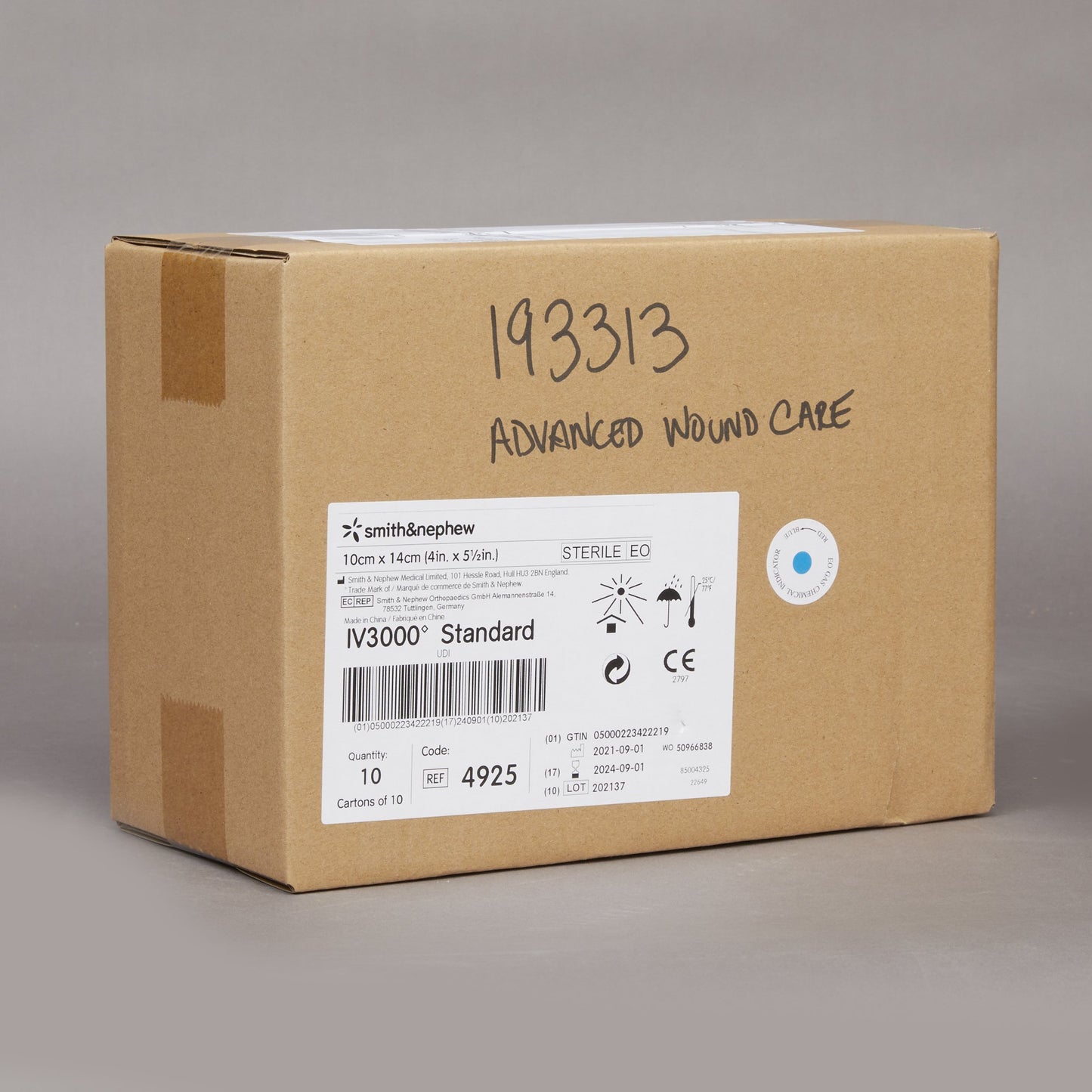 IV3000™ Catheter Securement Dressing, 4 x 5 Inch 4925