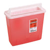 Sharps Container In-Room™ Translucent Red Base 11 H X 10-3/4 W X 4-3/4 D Inch Horizontal Entry 1.25 Gallon - 851301