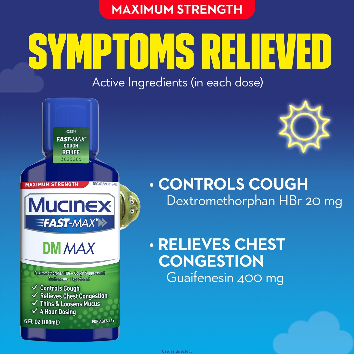 Mucinex® Fast-Max™ DM Max Guaifenesin / Dextromethorphan Cold and Cough Relief 63824001966