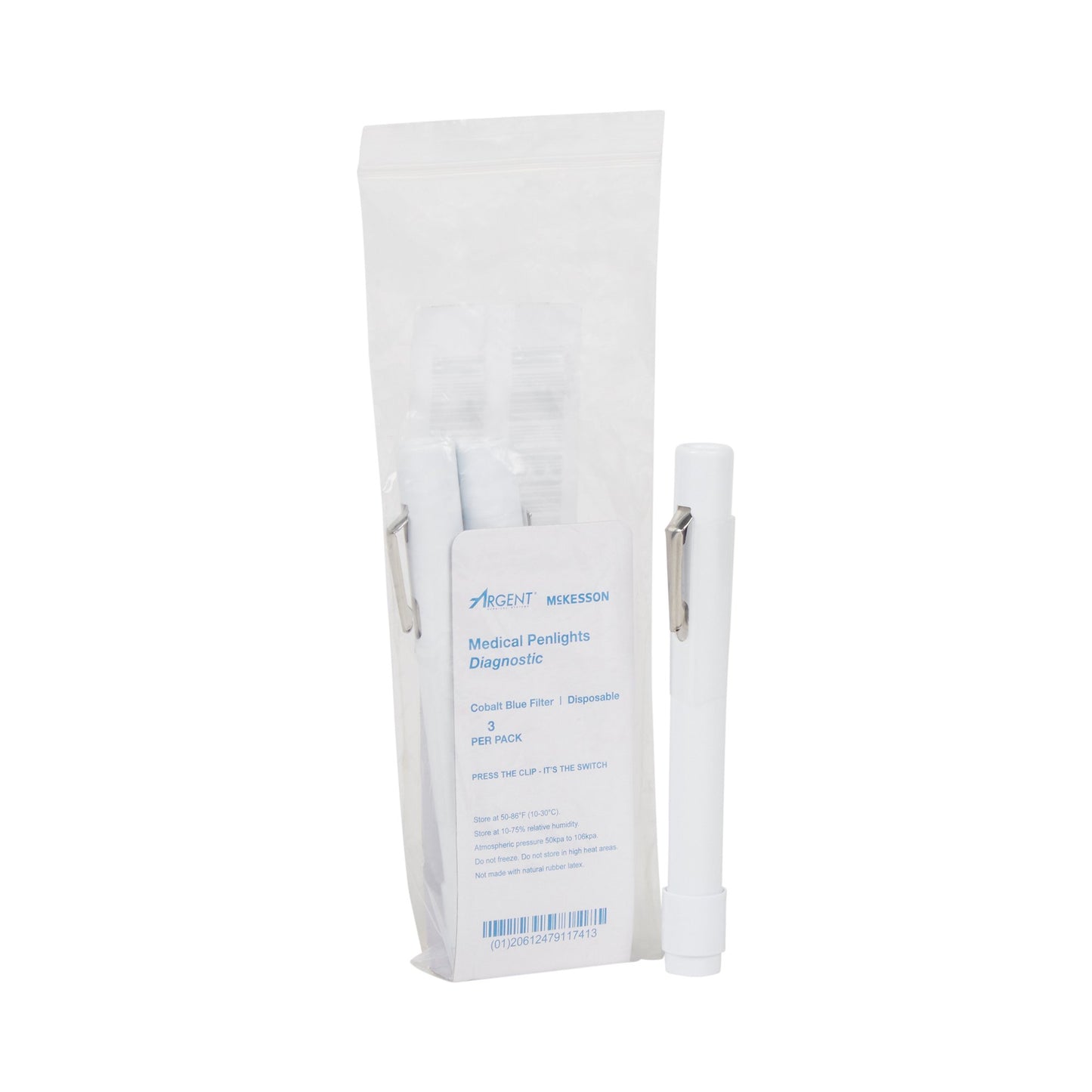 Penlight McKesson White Light with Cobalt Filters 4-1/2 Inch Disposable - 22-6303