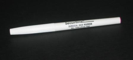 Skin Marker with Ruler Securline® Gentian Violet Ink Sterile Full Size Tapered Tip - 1000-00-PDG