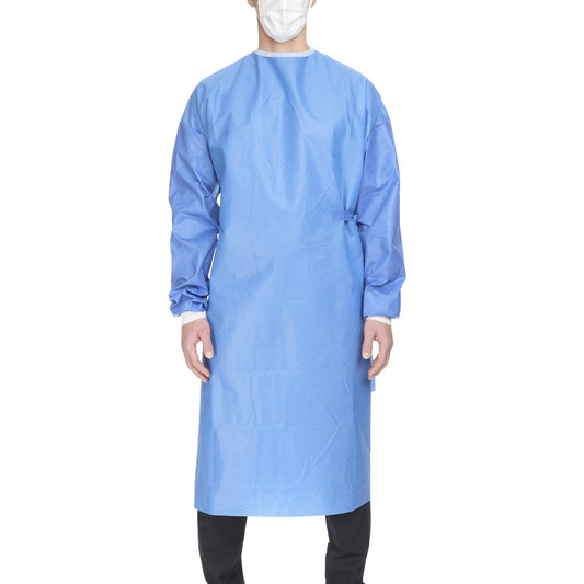Cardinal Cardinal Health Astound Non-Reinforced Surgical Gown, 3-Layer Microfiber, Blue, XL 9545, Case of 20