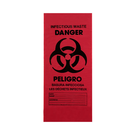 Biohazard Waste Bag 30 to 32 gal. Red HDPE 30-1/2 X 43 Inch - RS304314RH
