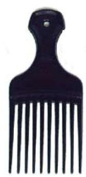 Hair Pick Dawn Mist® 2-1/4 Inch Black Plastic - 567